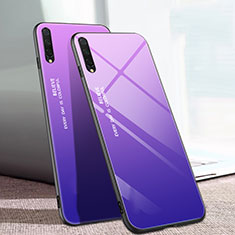 Silikon Schutzhülle Rahmen Tasche Hülle Spiegel Farbverlauf Regenbogen H01 für Xiaomi Mi A3 Violett