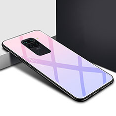 Silikon Schutzhülle Rahmen Tasche Hülle Spiegel Farbverlauf Regenbogen H01 für Xiaomi Redmi 10X 4G Violett