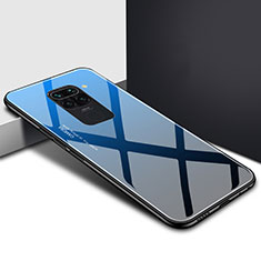 Silikon Schutzhülle Rahmen Tasche Hülle Spiegel Farbverlauf Regenbogen H01 für Xiaomi Redmi Note 9 Blau