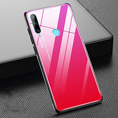 Silikon Schutzhülle Rahmen Tasche Hülle Spiegel Farbverlauf Regenbogen H02 für Huawei P Smart+ Plus (2019) Rot