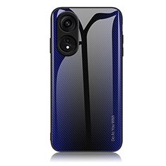 Silikon Schutzhülle Rahmen Tasche Hülle Spiegel Farbverlauf Regenbogen JM1 für Huawei Honor X5 Plus Königs Blau