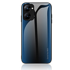 Silikon Schutzhülle Rahmen Tasche Hülle Spiegel Farbverlauf Regenbogen JM1 für Realme V30t 5G Blau