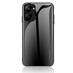 Silikon Schutzhülle Rahmen Tasche Hülle Spiegel Farbverlauf Regenbogen JM1 für Realme V30t 5G Schwarz