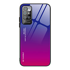 Silikon Schutzhülle Rahmen Tasche Hülle Spiegel Farbverlauf Regenbogen JM1 für Xiaomi Redmi Note 11 4G (2021) Pink