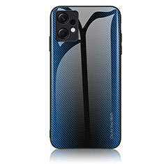 Silikon Schutzhülle Rahmen Tasche Hülle Spiegel Farbverlauf Regenbogen JM1 für Xiaomi Redmi Note 12 4G Blau