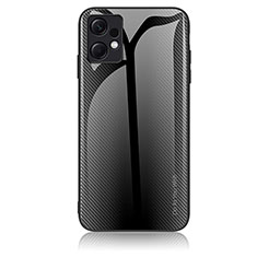 Silikon Schutzhülle Rahmen Tasche Hülle Spiegel Farbverlauf Regenbogen JM1 für Xiaomi Redmi Note 12 4G Schwarz