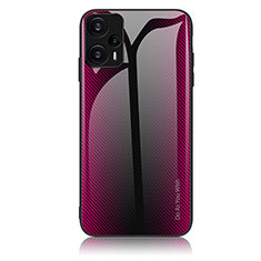 Silikon Schutzhülle Rahmen Tasche Hülle Spiegel Farbverlauf Regenbogen JM1 für Xiaomi Redmi Note 12 Turbo 5G Pink