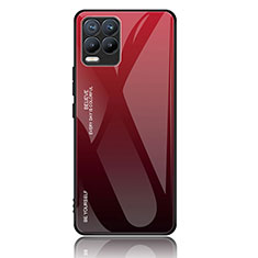 Silikon Schutzhülle Rahmen Tasche Hülle Spiegel Farbverlauf Regenbogen JM2 für Realme 8 Pro Rot