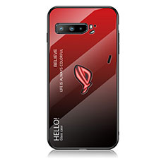 Silikon Schutzhülle Rahmen Tasche Hülle Spiegel Farbverlauf Regenbogen LS1 für Asus ROG Phone 3 Rot