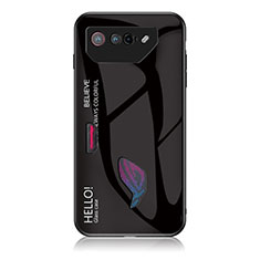 Silikon Schutzhülle Rahmen Tasche Hülle Spiegel Farbverlauf Regenbogen LS1 für Asus ROG Phone 7 Ultimate Schwarz