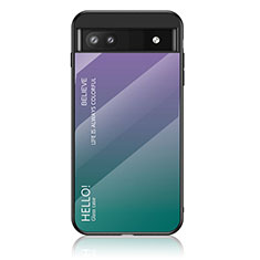 Silikon Schutzhülle Rahmen Tasche Hülle Spiegel Farbverlauf Regenbogen LS1 für Google Pixel 6a 5G Plusfarbig