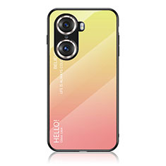 Silikon Schutzhülle Rahmen Tasche Hülle Spiegel Farbverlauf Regenbogen LS1 für Huawei Honor 60 Pro 5G Gelb