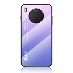 Silikon Schutzhülle Rahmen Tasche Hülle Spiegel Farbverlauf Regenbogen LS1 für Huawei Nova 8i Helles Lila