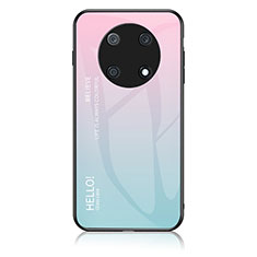 Silikon Schutzhülle Rahmen Tasche Hülle Spiegel Farbverlauf Regenbogen LS1 für Huawei Nova Y90 Cyan