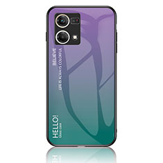 Silikon Schutzhülle Rahmen Tasche Hülle Spiegel Farbverlauf Regenbogen LS1 für Oppo F21s Pro 4G Plusfarbig
