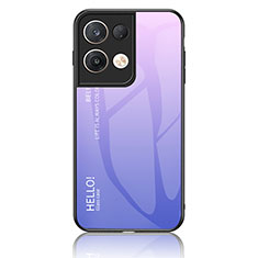 Silikon Schutzhülle Rahmen Tasche Hülle Spiegel Farbverlauf Regenbogen LS1 für Oppo Reno8 Pro+ Plus 5G Helles Lila