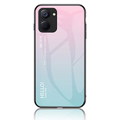 Silikon Schutzhülle Rahmen Tasche Hülle Spiegel Farbverlauf Regenbogen LS1 für Realme 10S 5G Cyan