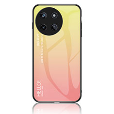 Silikon Schutzhülle Rahmen Tasche Hülle Spiegel Farbverlauf Regenbogen LS1 für Realme 11 4G Gelb