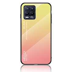 Silikon Schutzhülle Rahmen Tasche Hülle Spiegel Farbverlauf Regenbogen LS1 für Realme 8 Pro Gelb