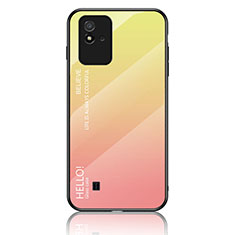 Silikon Schutzhülle Rahmen Tasche Hülle Spiegel Farbverlauf Regenbogen LS1 für Realme C20A Gelb