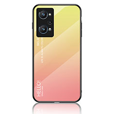 Silikon Schutzhülle Rahmen Tasche Hülle Spiegel Farbverlauf Regenbogen LS1 für Realme GT Neo 3T 5G Gelb