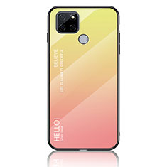 Silikon Schutzhülle Rahmen Tasche Hülle Spiegel Farbverlauf Regenbogen LS1 für Realme Q2i 5G Gelb