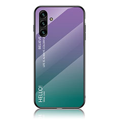 Silikon Schutzhülle Rahmen Tasche Hülle Spiegel Farbverlauf Regenbogen LS1 für Samsung Galaxy A04s Plusfarbig