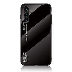 Silikon Schutzhülle Rahmen Tasche Hülle Spiegel Farbverlauf Regenbogen LS1 für Samsung Galaxy A13 5G Schwarz