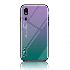 Silikon Schutzhülle Rahmen Tasche Hülle Spiegel Farbverlauf Regenbogen LS1 für Samsung Galaxy A2 Core A260F A260G Plusfarbig