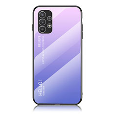 Silikon Schutzhülle Rahmen Tasche Hülle Spiegel Farbverlauf Regenbogen LS1 für Samsung Galaxy A23 4G Helles Lila