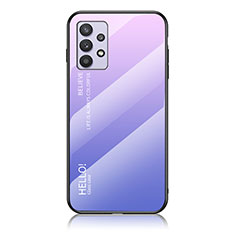 Silikon Schutzhülle Rahmen Tasche Hülle Spiegel Farbverlauf Regenbogen LS1 für Samsung Galaxy A32 4G Helles Lila