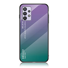 Silikon Schutzhülle Rahmen Tasche Hülle Spiegel Farbverlauf Regenbogen LS1 für Samsung Galaxy A32 5G Plusfarbig