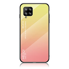 Silikon Schutzhülle Rahmen Tasche Hülle Spiegel Farbverlauf Regenbogen LS1 für Samsung Galaxy A42 5G Gelb