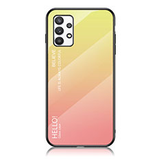 Silikon Schutzhülle Rahmen Tasche Hülle Spiegel Farbverlauf Regenbogen LS1 für Samsung Galaxy A53 5G Gelb