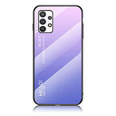 Silikon Schutzhülle Rahmen Tasche Hülle Spiegel Farbverlauf Regenbogen LS1 für Samsung Galaxy A53 5G Helles Lila