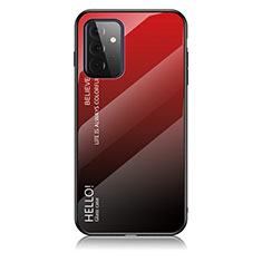 Silikon Schutzhülle Rahmen Tasche Hülle Spiegel Farbverlauf Regenbogen LS1 für Samsung Galaxy A72 4G Rot
