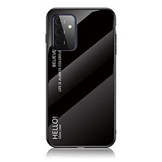Silikon Schutzhülle Rahmen Tasche Hülle Spiegel Farbverlauf Regenbogen LS1 für Samsung Galaxy A72 4G Schwarz