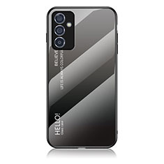 Silikon Schutzhülle Rahmen Tasche Hülle Spiegel Farbverlauf Regenbogen LS1 für Samsung Galaxy A82 5G Dunkelgrau