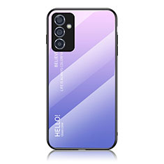 Silikon Schutzhülle Rahmen Tasche Hülle Spiegel Farbverlauf Regenbogen LS1 für Samsung Galaxy A82 5G Helles Lila