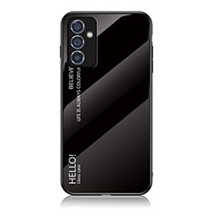 Silikon Schutzhülle Rahmen Tasche Hülle Spiegel Farbverlauf Regenbogen LS1 für Samsung Galaxy A82 5G Schwarz