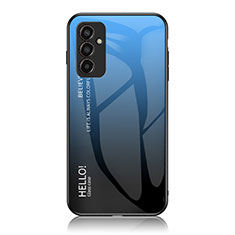 Silikon Schutzhülle Rahmen Tasche Hülle Spiegel Farbverlauf Regenbogen LS1 für Samsung Galaxy F13 4G Blau