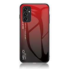 Silikon Schutzhülle Rahmen Tasche Hülle Spiegel Farbverlauf Regenbogen LS1 für Samsung Galaxy F13 4G Rot