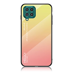 Silikon Schutzhülle Rahmen Tasche Hülle Spiegel Farbverlauf Regenbogen LS1 für Samsung Galaxy F62 5G Gelb