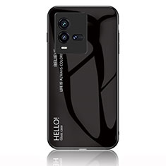 Silikon Schutzhülle Rahmen Tasche Hülle Spiegel Farbverlauf Regenbogen LS1 für Vivo iQOO 10 5G Schwarz