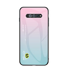 Silikon Schutzhülle Rahmen Tasche Hülle Spiegel Farbverlauf Regenbogen LS1 für Xiaomi Black Shark 4S 5G Cyan