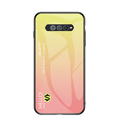 Silikon Schutzhülle Rahmen Tasche Hülle Spiegel Farbverlauf Regenbogen LS1 für Xiaomi Black Shark 5 RS 5G Gelb