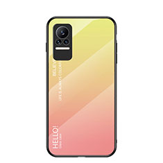 Silikon Schutzhülle Rahmen Tasche Hülle Spiegel Farbverlauf Regenbogen LS1 für Xiaomi Civi 1S 5G Gelb