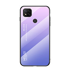Silikon Schutzhülle Rahmen Tasche Hülle Spiegel Farbverlauf Regenbogen LS1 für Xiaomi POCO C31 Helles Lila