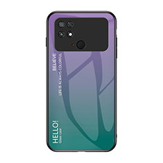 Silikon Schutzhülle Rahmen Tasche Hülle Spiegel Farbverlauf Regenbogen LS1 für Xiaomi Poco C40 Plusfarbig