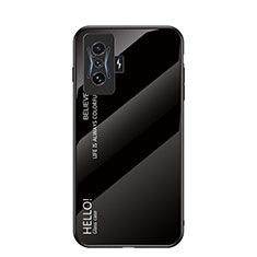 Silikon Schutzhülle Rahmen Tasche Hülle Spiegel Farbverlauf Regenbogen LS1 für Xiaomi Poco F4 GT 5G Schwarz